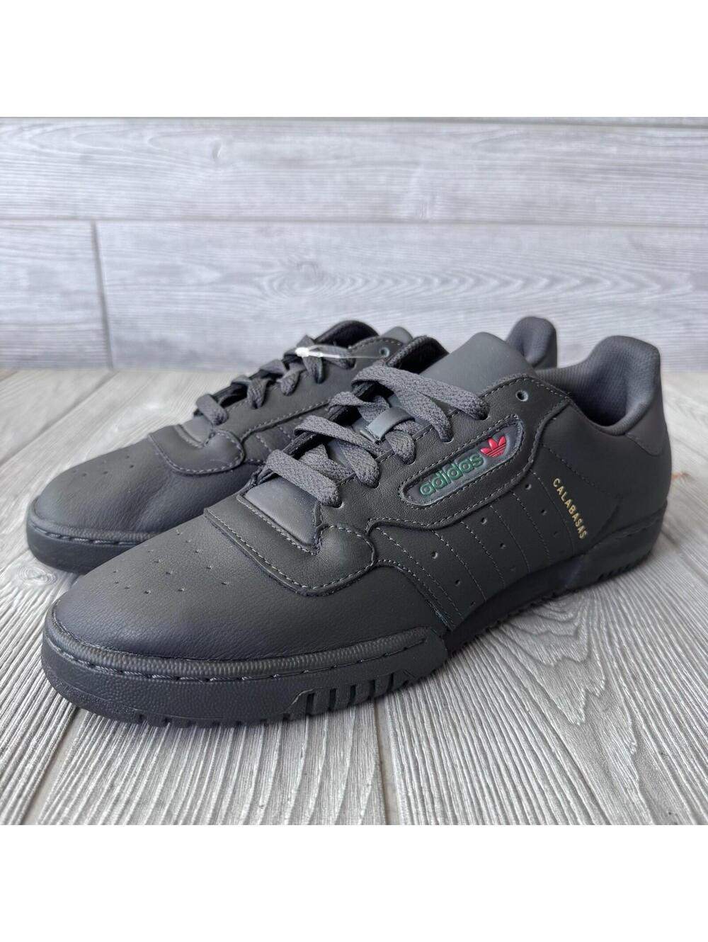 adidas Yeezy Powerphase Calabasas Core Black CG6420 Leather Men's 9.5 43 Shoes - Picture 2 of 12